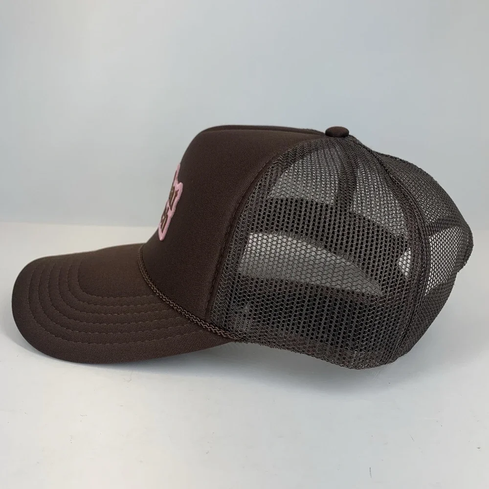 100% That Witch Trucker Hat Brown Pink Adjustable Snapback Mesh Otto Ball Cap